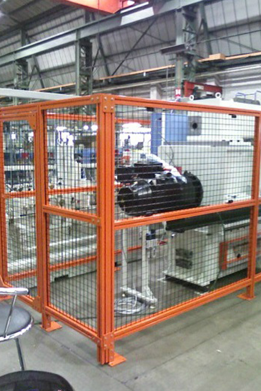 Direct Metals PVC Coated Wire Mesh Protecting A Machine from outside elements